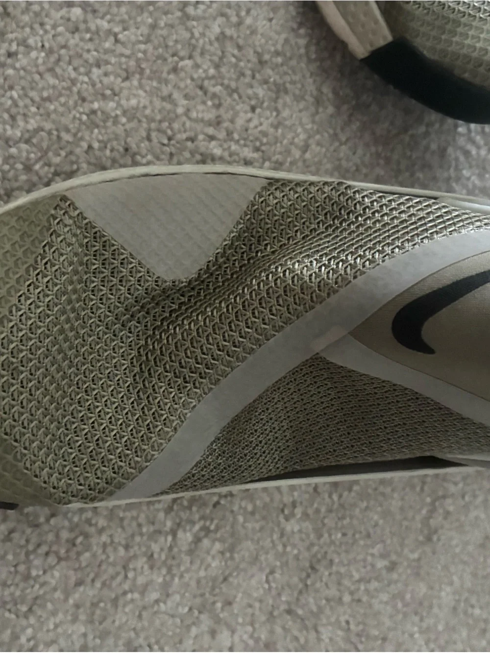 Nike Women’s FlyEase Slip-On Sneakers in Light Olive and Black 8